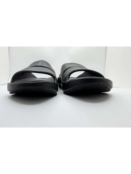 OOFOS Ooahh Recovery Slides Men\'s 7/ Women 9 Black Cushioned Wide Strap Shoes main image 13